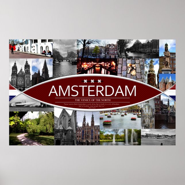 Poster with Scenes from Amsterdam (Frente)