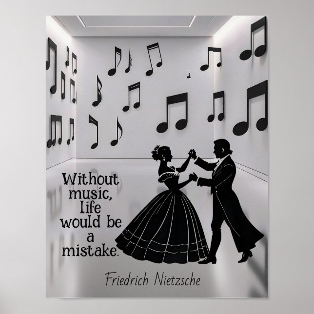 Poster Without music life would be a mistake  (Frente)