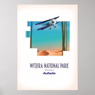 Poster Witjira national park Australia map