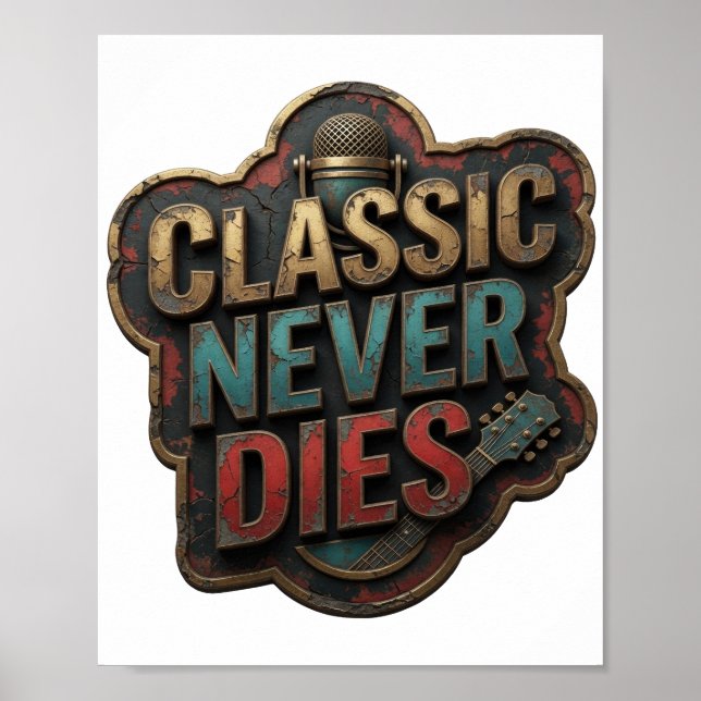 Poster Witty Gold CLÁSSICO NUNCA MORRE (Frente)