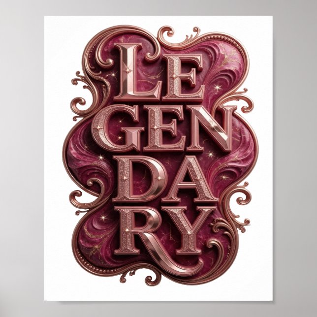 Poster Witty Gold LEGENDÁRIO Design Moderno (Frente)