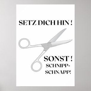 Poster Witziges Toiletten-Poster: Setz dich hin! Sonst..