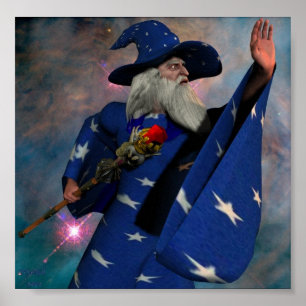 Pôster Wizard in Blue