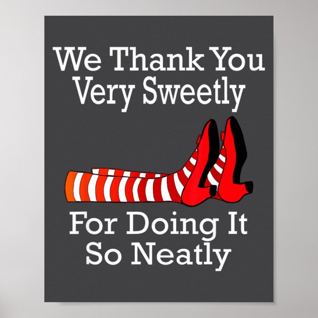Poster Wizard Of Oz - We Thank You Very Sweetly  (Frente)