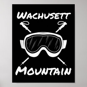 Poster WMassachusetts Mountain Machusets Skier Skiing Go