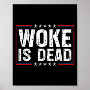 Poster Woke É Morto Engraçado Slogan Engraçado Citação De