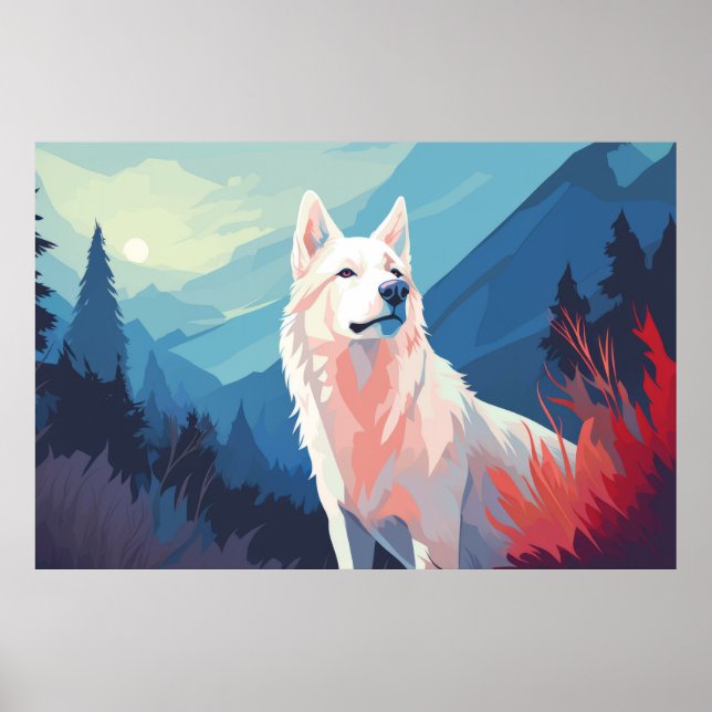 Poster Wolf Animal Alpha Forest Natureza Selvagem (Frente)
