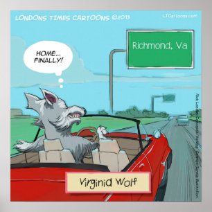 Pôster Wolf Do Virginia Funny Watch
