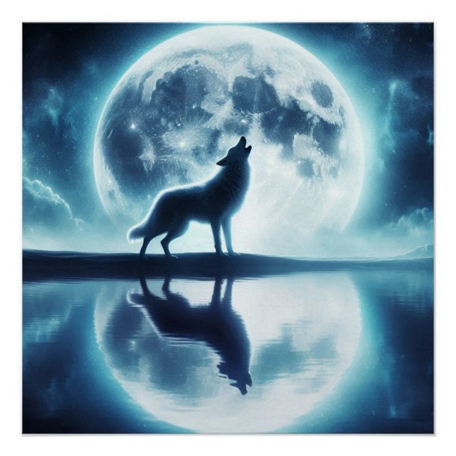 Pôster Wolf e Moon (Frente)