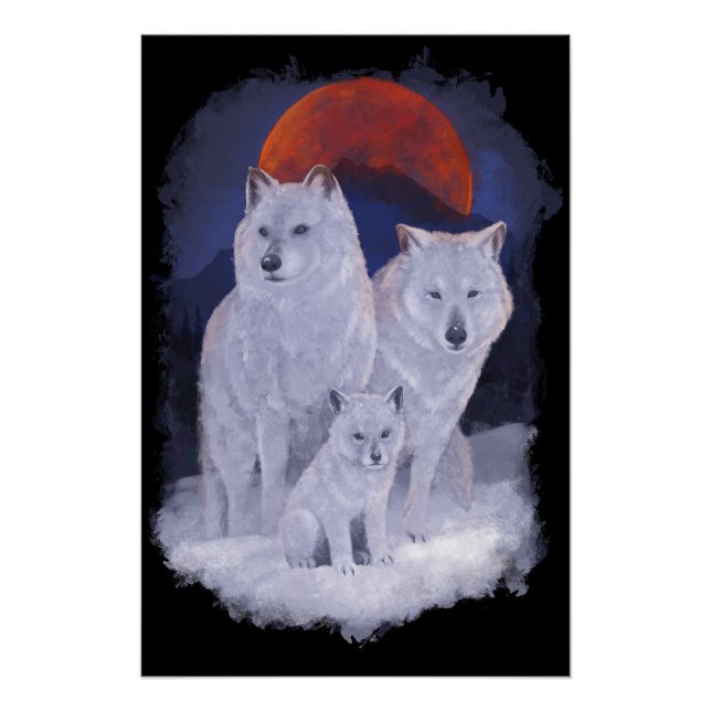 Pôster wolf family  (Frente)