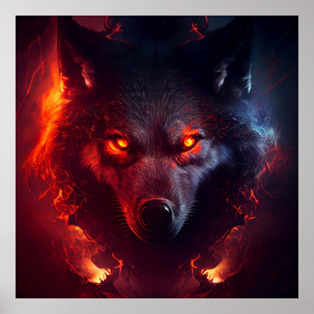 Poster Wolf Fire (Frente)