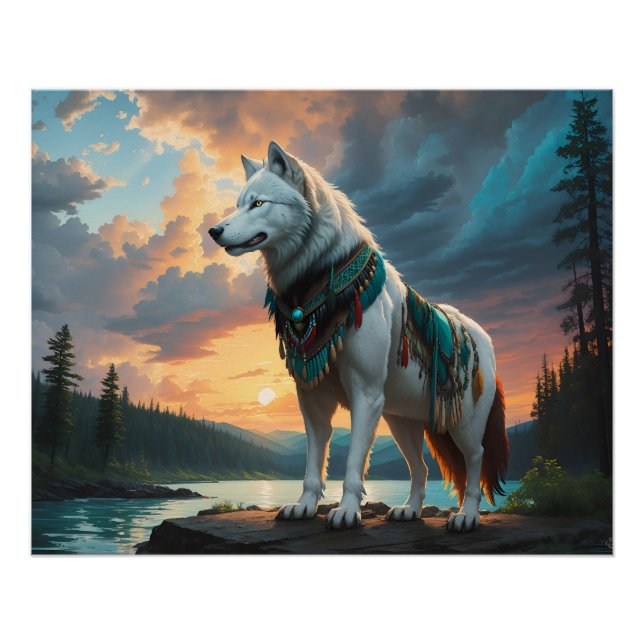 Pôster Wolf Guardian Glossy Poster (Frente)