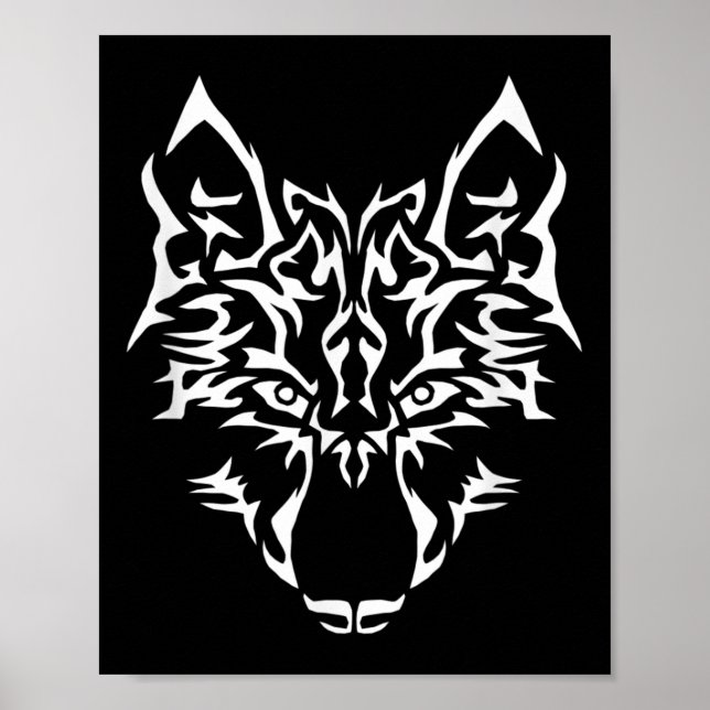 Poster Wolf I Predator Mystic Dog Tattoo Gift (Frente)