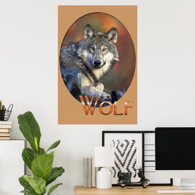 Poster Wolf Lovers Art (Escritório em casa)