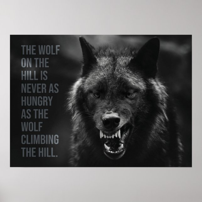 Poster Wolf On Hill - Hustle, Sucesso, Empreendedor (Frente)