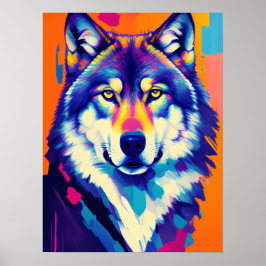 Poster Wolf Picture Wall Art, Wolf Wild