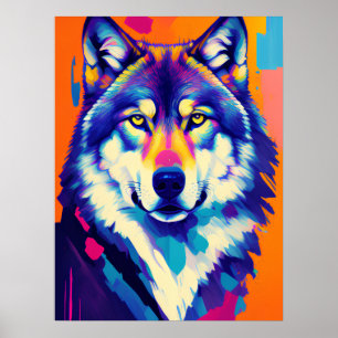 Poster Wolf Picture Wall Art, Wolf Wild