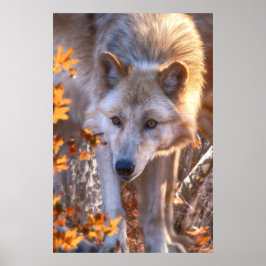 Poster Wolf Puppy AUTUMN COLORS
