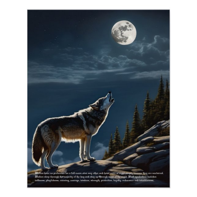 Pôster Wolf Symbolismo (Frente)