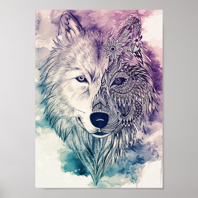 Poster Wolf trabalho de arte (Frente)