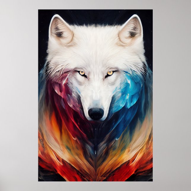 Poster Wolf White wolf Animal Discovery Adventure Nature (Frente)