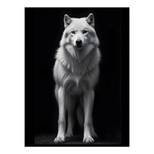 Pôster Wolf Wildlife Maiúsculo Nature Art Wallpaper