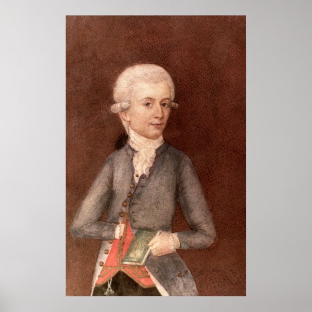 Pôster Wolfgang Amadeus Mozart, c. 1780 (Frente)