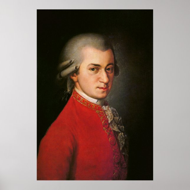 Pôster Wolfgang Amadeus Mozart Retrato (Frente)