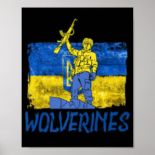 Poster Wolverines apóia Ucrânia Wolverines Love