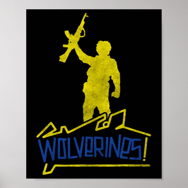 Poster Wolverines Support Ukraine  (Frente)