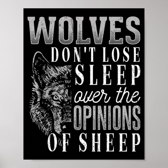 Poster Wolves Don't Lose Sleep Over The Onions Of Sheep - (Frente)