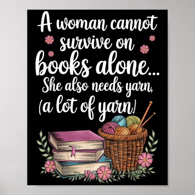 Poster Woman Cannot Survive On Books Alone She Also Needs (Frente)