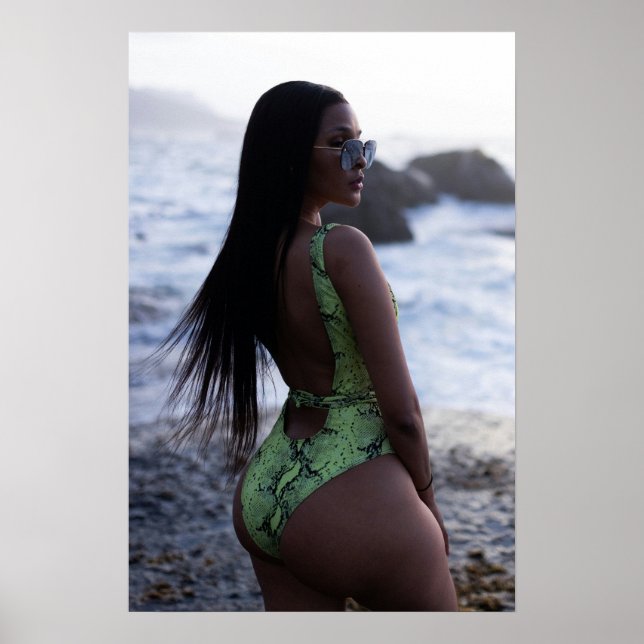 Poster Woman In A Green Swimsuit (Frente)
