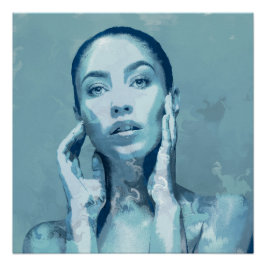 Pôster "Woman in Blue" Glossy Poster
