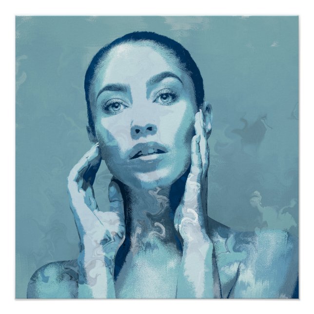 Pôster "Woman in Blue" Glossy Poster (Frente)