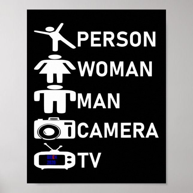 Poster Woman Man Camera Tv Go Vote 2020 (Frente)