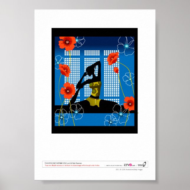 Pôster Woman practicing yoga (Frente)