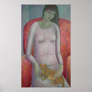 Poster Woman with Cat 2014