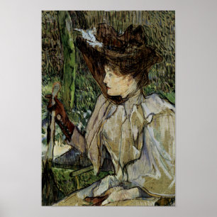 Poster Woman with Gloves by Toulouse-Lautrec