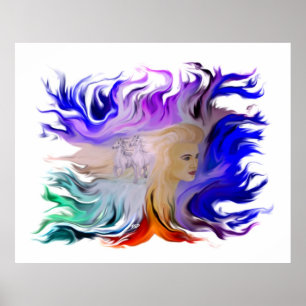 Pôster Woman with Horse