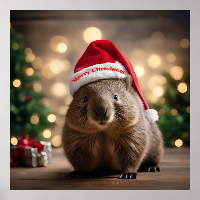 Poster "Wombat Wonderland: A Cozy Christmas Eve" (Frente)
