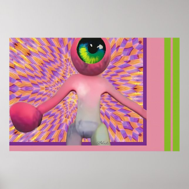 Poster Wombo vê o surrealismo da Pop leve (Frente)