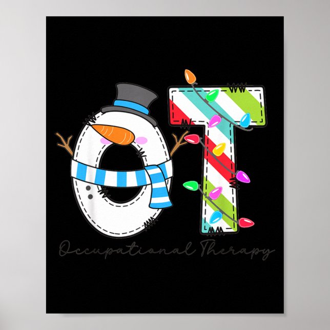 Poster Women Christmas Occupational Therapy Ot Ota Snowma (Frente)