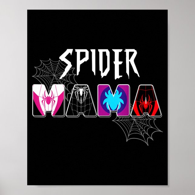 Poster Women spider mama groovy mama mothers day matching (Frente)