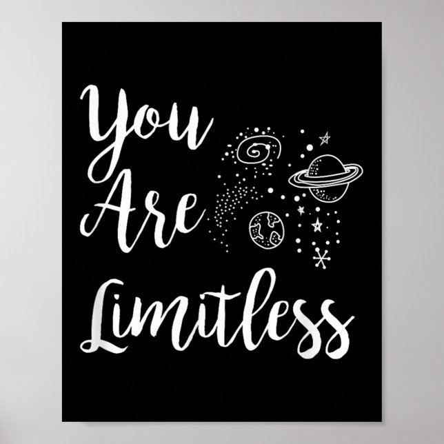 Poster Women You Are Limitless Amazing Motivational  (Frente)