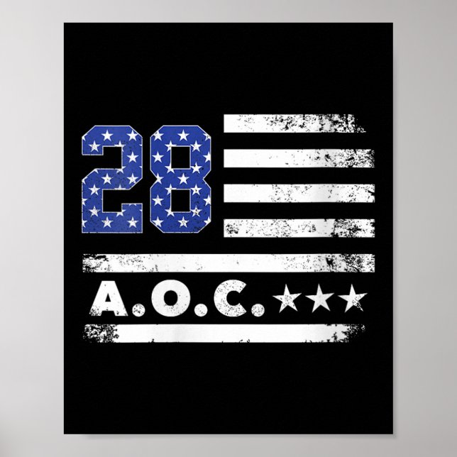 Poster Womens Aoc 2028 A.o.c. 2028 Para Presidente Americ (Frente)