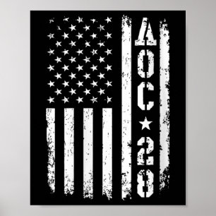 Poster Womens Aoc 2028 U Flag V-neck