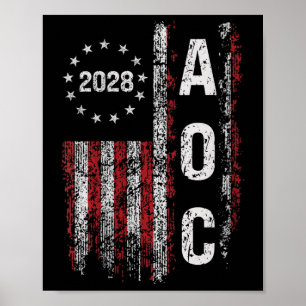 Poster Womens Aoc Alexandria Ocasio Cortez 2028 Para Pres