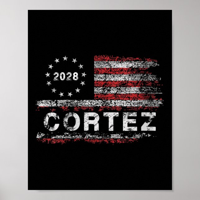 Poster Womens Aoc Alexandria Ocasio Cortez 2028 Para Pres (Frente)