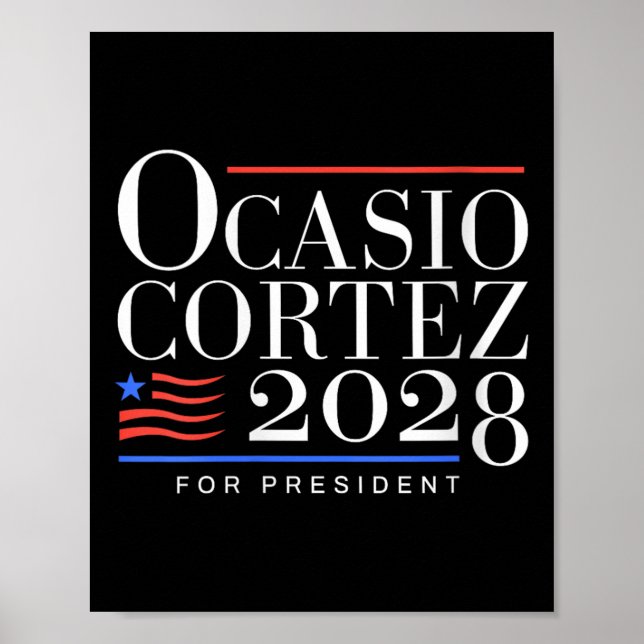 Poster Womens Aoc Para Presidente 2028 (Frente)